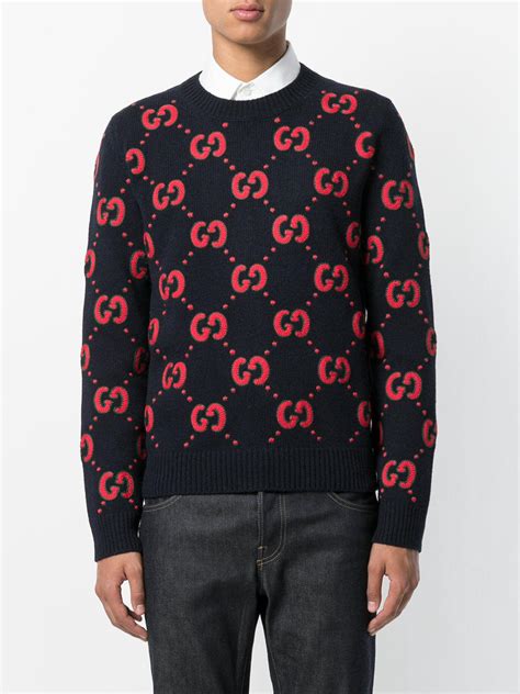 gucci gg wool sweater|Gucci sweater on blackish.